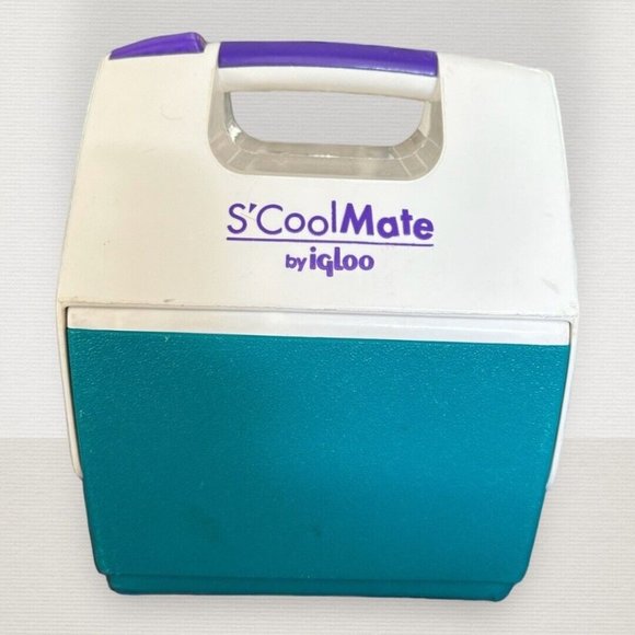 Vintage Igloo S'Cool Mate Mini Lunch Box Personal Cooler Purple Teal White 90’s - Picture 10 of 10